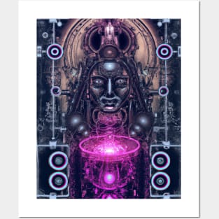 Trippy DMT God Head Posters and Art
